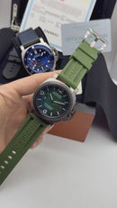 Panerai Luminor Marina 44mm Aço Mostrador Verde Pulseira Borracha