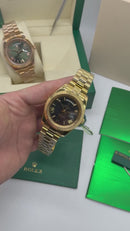 Rolex Day-Date Presidente 40mm Dourado Mostrador Preto