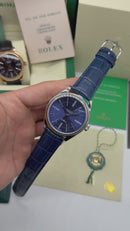 Rolex Cellini Aço 39mm, Pulseira Couro