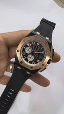 Audemars Piguet Royal Oak Offshore 44mm Mostrador Preto Bezel Aço