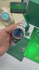 Rolex Oyster Perpetual 36mm/41mm Aço Mostrador Azul