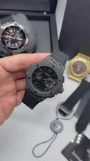 Hublot Big Bang 20th Anniversary King Aço/OxBlack 43mm, Mostrador Preto