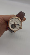 Patek Phillippe Turbilhão Perpetuo 42mm Aço/Rosê, Pulseira Couro