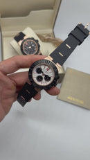 Bvlgari Aluminium Crono 41mm - Aço/Rose - Mostrador Branco