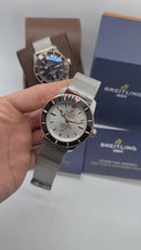 Breitling Superocean Aço 44mm Pulseira Aço Milanes
