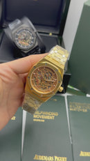 Audemars Piguet Royal Oak 41mm Esqueleto Aço/Dourado