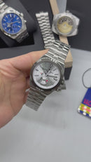 Vacheron Constantin Overseas Dual Time Aço 41mm, Mostrador Prata