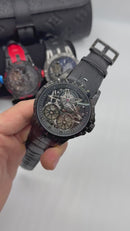 Roger Dubuis Excalibur Tourbillon Duplo 45mm Aço/OxBlack