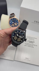 IWC PORTUGIESER YACTH CLUB TURBILHÃO - 44mm - Aço/OxBlack Most. Preto Puls Nylon