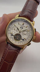 Patek Phillippe Turbilhão 42mm Aço, Pulseira Couro