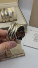 Bvlgari Serpenti Tubogas 02 Voltas 35mm Aço/Dourado Mostrador Preto