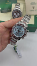 Rolex Daytona Oyster Aço 40mm - Mostrador Azul Glacial - CLONE