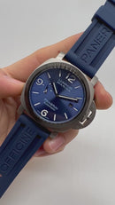 Panerai Luminor Marina 44mm Aço Mostrador Azul Pulseira Borracha