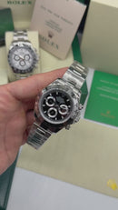 Rolex Daytona 40mm Aço, Mostrador Preto
