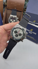 Breitling Super Chronomat Aço 44mm Pulseira Borracha