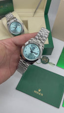 Rolex Day-Date Presidente 40mm Aço Mostrador Prata Árabe