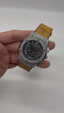 Hublot Vendome Classic Chrono 45mm Aço/OxSilver Mostrador Preto Esqueleto