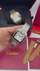 Cartier Santos Aço 40mm - Pulseira Aço - CLONE