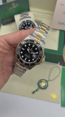 Rolex Sea-Dweller 43mm Aço/Dourado Mostrador Preto Luneta Preta