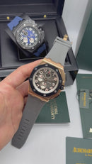 Audemars Piguet Royal Oak Offshore 44mm Mostrador Cinza Bezel Aço