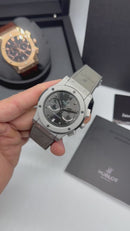 Hublot Vendome Classic Chrono 45mm Aço/OxSilver Mostrador Cinza
