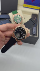Vacheron Constantin Overseas Turbilhão Aço/Rose 40mm, Mostrador Preto