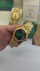 Rolex Day-Date Presidente 40mm - *Ouro - Verde Oliva - CLONE