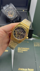 Audemars Piguet Royal Oak 41mm Esqueleto Aço/Dourado