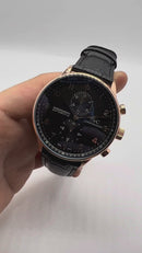 IWC PORTUGIESER CRONÓGRAFO - Aço Rose 41mm - Mostrador Preto
