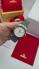 Omega Constellation 41mm Aço Puls. Couro