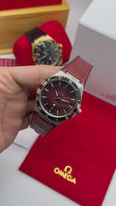 Omega Constellation 41mm Aço Puls. Couro