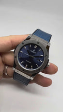 Hublot Classic Fusion 45mm Aço Mostrador Azul Bisel Aço