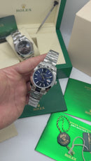Rolex Datejust Oyster, 41mm, Oystersteel, Mostrador Azul - CLONE