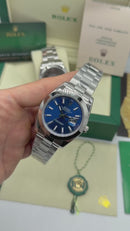 Rolex DateJust 41/36mm Aço, Mostrador Azul, Pulseira Oyster