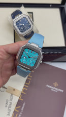 Patek Philippe Cubitus, Aço Fases da Lua 42mm, Mostrador TIFFANY, Pulseira Nylon
