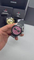 Tudor Black Bay Chrono Aço 41mm, Mostrador Rosa - Borracha