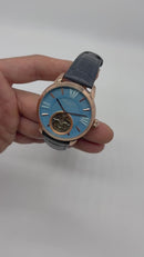 Patek Philippe Classic Turbilhão 44mm Aço/Rose, Pulseira Couro