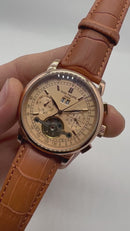 Patek Phillippe Turbilhão 42mm Aço, Pulseira Couro