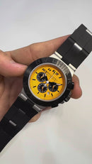 Bvlgari Aluminium Titanium DUCATI 41mm - Aço - Mostrador Amarelo