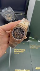 Audemars Piguet Royal Oak 41mm Esqueleto Aço/Rose