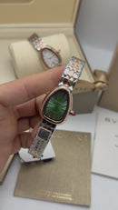 Bvlgari SERPENTI SEDUTTORI 33mm Aço/Rosè - Mostrador Verde