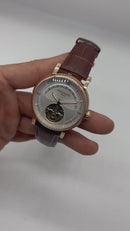 Patek Philippe Classic Turbilhão 44mm Aço/Rose, Pulseira Couro