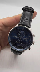 IWC PORTUGIESER CRONÓGRAFO - Aço 41mm - Mostrador Azul -