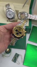 Rolex Daytona 40mm Aço/Dourado, Mostrador Dourado