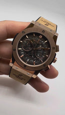 Hublot Classic Chrono Rosè 45mm Mostrador Preto