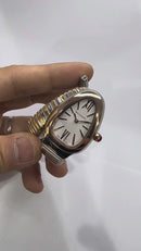 Bvlgari Serpenti Tubogas 01 Volta 35mm Aço/Rosé Mostrador Branco