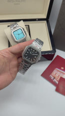 Patek Philippe Cubitus 40mm, Mostrador Preto, Pulseira Aço