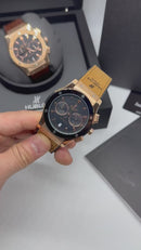 Hublot Vendome Classic Chrono 45mm Aço/Rosê Mostrador Preto
