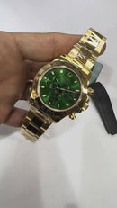 Rolex Cosmograph Daytona 40mm, Dourado, Mostrador Verde - CLONE