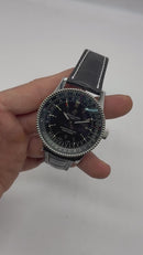 Breitling Navitimer 42mm Aço Pulseira Couro